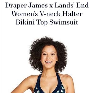 Magnolia Print Navy Draper James Lands’ End Bikini